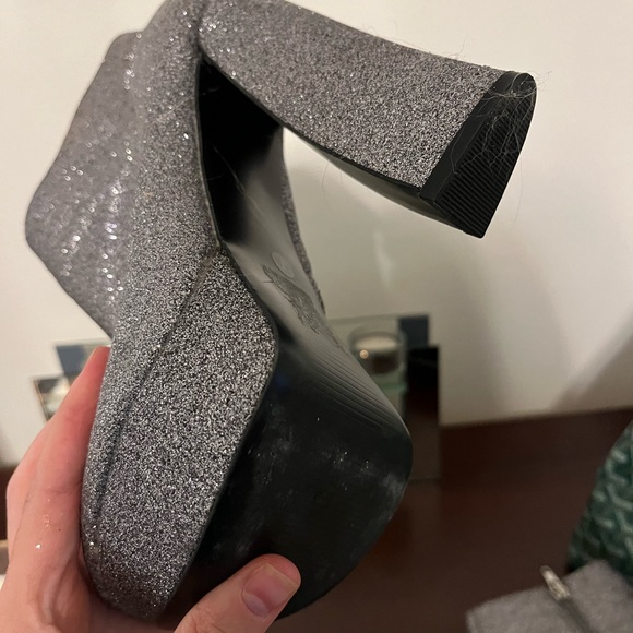 Platform Silver Glitter Disco Shoes dv by Dolce Vita Size 7 - Picture 7 of 7